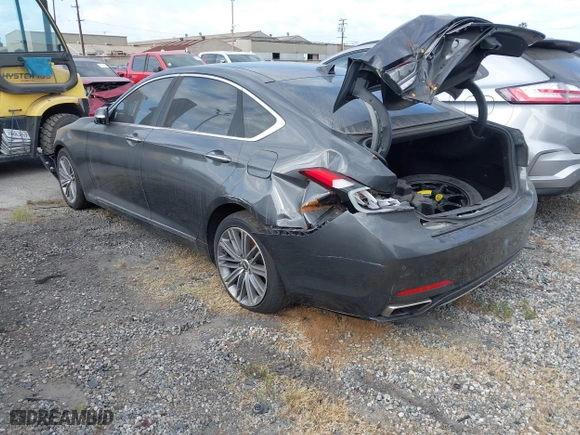 2018 Genesis G80 3.8L with VIN KMHGN4JE7JU262623, listed as a IAAI auction lot 41230215 with 94,006 mi miles. Bid and sale history available at carsss.com. Image 3.