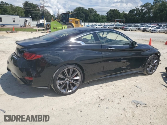2022 Infiniti Q60 Red Sport 400 with VIN JN1FV7LL7NM680945, listed as a Copart auction lot 69774344 with 9,036 mi miles and Salvage title. Bid and sale history available at DreamBid. Image 3.