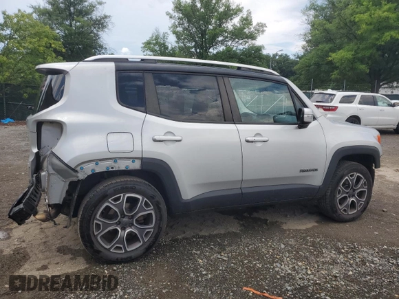 2015 Jeep Renegade Limited with VIN ZACCJBDT0FPB75329, listed as a Copart auction lot 62853495 with 114,693 mi miles and Salvage title. Bid and sale history available at DreamBid. Image 3.