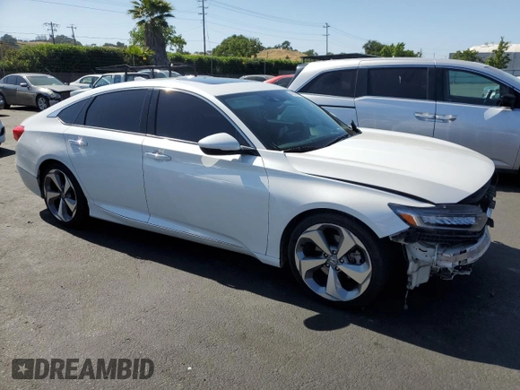 2018 Honda Accord Touring with VIN 1HGCV1F9XJA018710, listed as a Copart auction lot 56143685 with 146,625 mi miles and Salvage title. Bid and sale history available at DreamBid. Image 4.