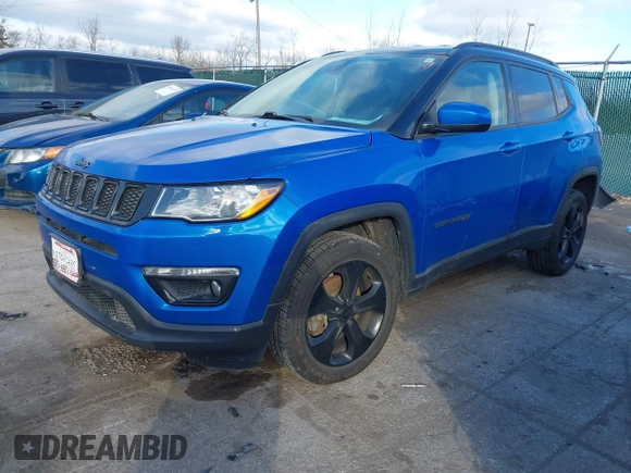2018 Jeep Compass Latitude with VIN 3C4NJDBB6JT321036, listed as a IAAI auction lot 41036531 with 147,329 mi miles. Bid and sale history available at carsss.com. Image 17.