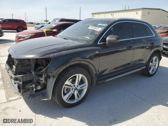 2022 Audi Q3 S line Premium Plus with VIN WA1EECF38N1031146, listed as a Copart auction lot 49440835 with 55,161 mi miles and Salvage Title. Bid and sale history available at carsss.com. Image 1.