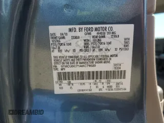 2010 Ford Escape XLS с VIN 1FMCU0C71AKC79020, выставлен на аукционе Copart как лот 52207675 с пробегом 188 415 миль миль и Списание • Salvage title. История ставок и продаж доступна на DreamBid. Изображение 14.