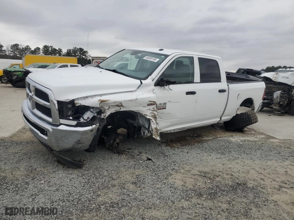2018 Ram 2500 Tradesman with VIN 3C6UR5CJ3JG148172, listed as a Copart auction lot 46089165 with 53,957 mi miles and Salvage Title. Bid and sale history available at carsss.com. Image 1.