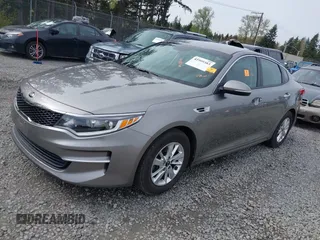 2018 Kia Optima LX with VIN 5XXGT4L34JG242597, listed as a IAAI auction lot 41999383 with 1 mi miles. Bid and sale history available at carsss.com. Image 2.