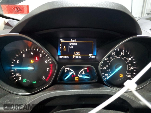 2017 Ford Escape SE with VIN 1FMCU9G99HUB08546, listed as a Copart auction lot 46652055 with 92,099 mi miles and Salvage Title. Bid and sale history available at DreamBid. Image 9.
