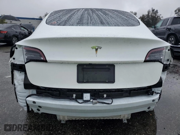 2023 Tesla Model 3 with VIN 5YJ3E1EA8PF477857, listed as a Copart auction lot 44958805 with 0 mi miles and Salvage Title. Bid and sale history available at carsss.com. Image 6.