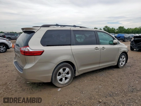 2016 Toyota Sienna LE AAS z VIN 5TDKK3DC4GS708297, wystawiony jako Copart lot #60711545 z przebiegiem 106 393 mil mil oraz Szkoda całkowita • Salvage title. Historia ofert i sprzedaży dostępna na DreamBid. Obrazek 3.