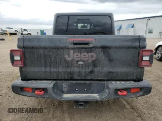 2023 Jeep Gladiator Rubicon with VIN 1C6JJTBG7PL573197, listed as a Copart auction lot 53866075 with 19,521 mi miles and Salvage title. Bid and sale history available at DreamBid. Image 6.