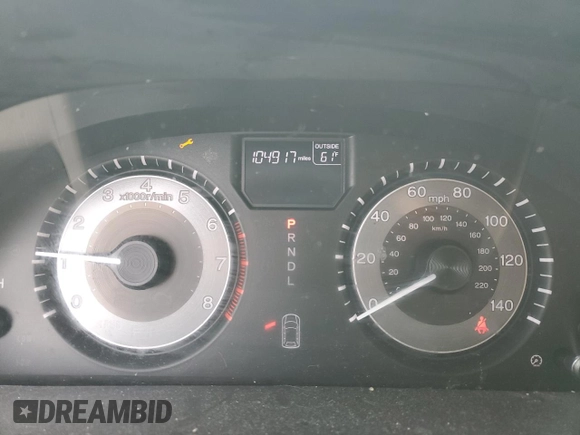 2017 Honda Odyssey EX-L with VIN 5FNRL5H68HB024712, listed as a Copart auction lot 46572565 with 104,917 mi miles and Salvage Title. Bid and sale history available at DreamBid. Image 9.