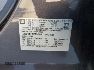 2016 Chevrolet Silverado 1500 LS with VIN 3GCPCNEC3GG245869, listed as a Copart auction lot 45499065 with 83,318 mi miles and Salvage Title. Bid and sale history available at DreamBid. Image 12.