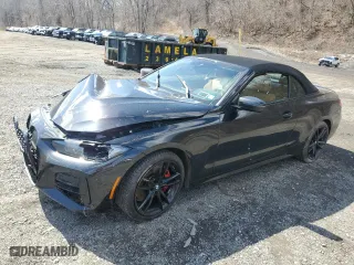 2023 BMW 4 Series M440i xDrive with VIN WBA63AT02PCL96392, listed as a Copart auction lot 50565345 with 0 mi miles and Salvage Title. Bid and sale history available at carsss.com. Image 1.