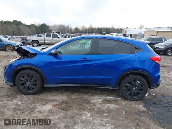2022 Honda HR-V Sport with VIN 3CZRU6H15NM756188, listed as a IAAI auction lot 41407315 with 39,460 mi miles. Bid and sale history available at carsss.com. Image 14.