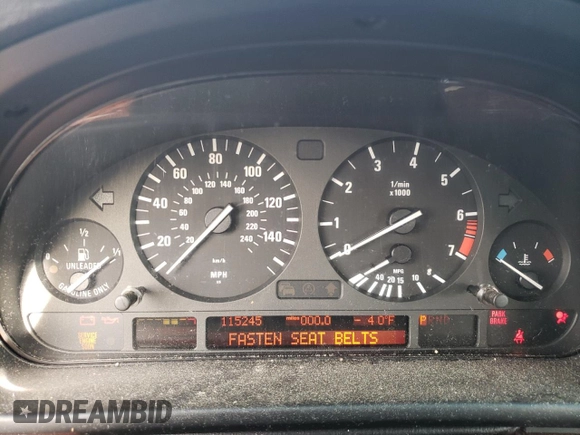 2002 BMW 5 Series 530iA with VIN WBADT63412CH95944, listed as a Copart auction lot 76583613 with 115,245 mi miles and Salvage Title. Bid and sale history available at carsss.com. Image 9.