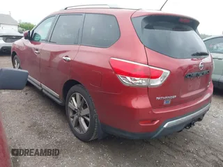 2014 Nissan Pathfinder Platinum z VIN 5N1AR2MM9EC602965, wystawiony jako IAAI lot #42289870 z przebiegiem 217 519 mil mil oraz . Historia ofert i sprzedaży dostępna na DreamBid. Obrazek 3.