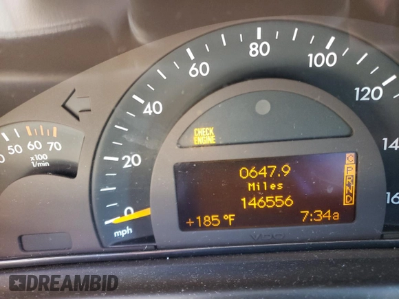 2004 Mercedes-Benz C 230 Kompressor with VIN WDBRF40J44F532276, listed as a Copart auction lot 72027053 with 146,556 mi miles and Non Repairable. Bid and sale history available at DreamBid. Image 9.