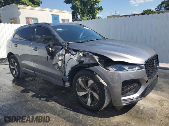 2024 Jaguar F-Pace R-Dynamic S with VIN SADCT2EX8RA739764, listed as a Copart auction lot 53101115 with 27,885 mi miles and Non repairable. Bid and sale history available at DreamBid. Image 4.