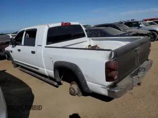 2007 Dodge Ram 2500 SLT with VIN 3D7KR29A97G791291, listed as a Copart auction lot 63494494 with 268,020 mi miles and Clean Title. Bid and sale history available at carsss.com. Image 2.