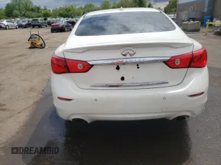 2016 Infiniti Q50 Red Sport 400 with VIN JN1FV7AR4GM450371, listed as a Copart auction lot 57093805 with 101,097 mi miles and Non repairable. Bid and sale history available at DreamBid. Image 6.