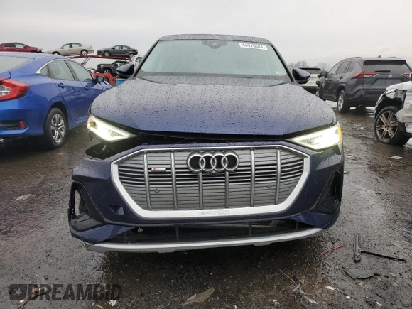 2021 Audi e-tron Sportback Prestige with VIN WA13AAGE2MB020112, listed as a Copart auction lot 44915684 with 35,147 mi miles and . Bid and sale history available at DreamBid. Image 5.