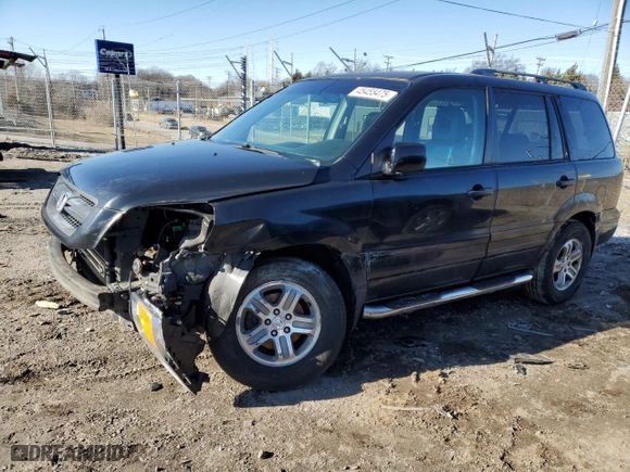 2003 Honda Pilot EX with VIN 2HKYF18633H541583, listed as a Copart auction lot 45455475 with 0 mi miles and Salvage Title. Bid and sale history available at carsss.com. Image 1.