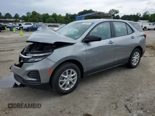 2024 Chevrolet Equinox LS with VIN 3GNAXHEG7RL332772, listed as a Copart auction lot 58740215 with 25,389 mi miles and Salvage title. Bid and sale history available at DreamBid. Image 1.