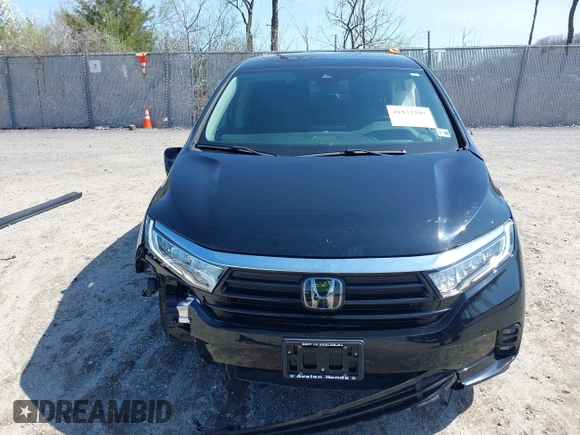 2022 Honda Odyssey EX-L with VIN 5FNRL6H72NB002554, listed as a IAAI auction lot 41932297 with 23,533 mi miles and . Bid and sale history available at DreamBid. Image 12.