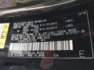 2019 Lexus RX 350L Premium с VIN JTJDZKCA7K2017342, выставлен на аукционе IAAI как лот 41765308 с пробегом 151 245 миль миль и . История ставок и продаж доступна на DreamBid. Изображение 9.