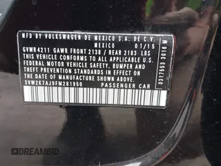 2015 Volkswagen Jetta S с VIN 3VW2K7AJ9FM281950, выставлен на аукционе IAAI как лот 42279069 с пробегом 125 528 миль миль и . История ставок и продаж доступна на DreamBid. Изображение 9.