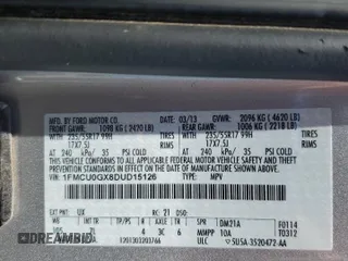 2013 Ford Escape SE z VIN 1FMCU0GX8DUD15126, wystawiony jako Copart lot #58539285 z przebiegiem 71 580 mil mil oraz Szkoda całkowita • Salvage title. Historia ofert i sprzedaży dostępna na DreamBid. Obrazek 13.