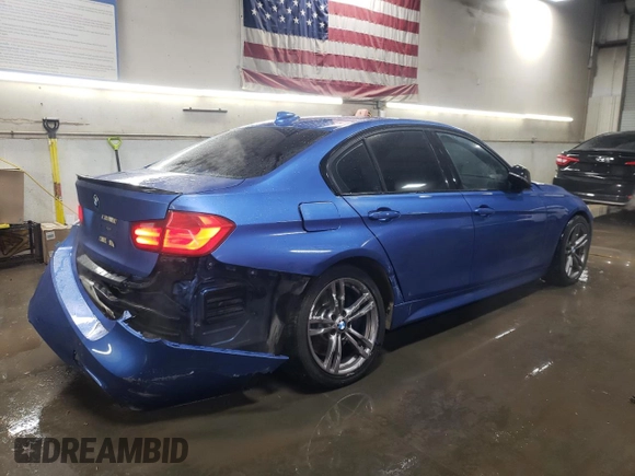 2015 BMW 3 Series 335i xDrive with VIN WBA3B9C56FP705241, listed as a Copart auction lot 85219074 with 193,438 mi miles and Salvage title. Bid and sale history available at DreamBid. Image 3.
