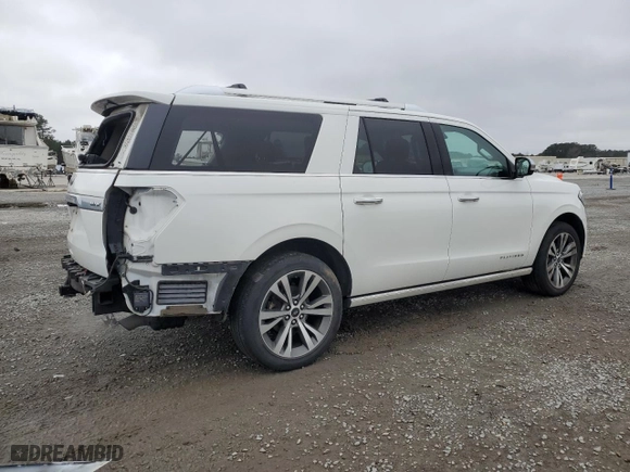 2020 Ford Expedition Max Platinum with VIN 1FMJK1MT8LEA13042, listed as a Copart auction lot 44557155 with 59,312 mi miles and Salvage Title. Bid and sale history available at carsss.com. Image 3.