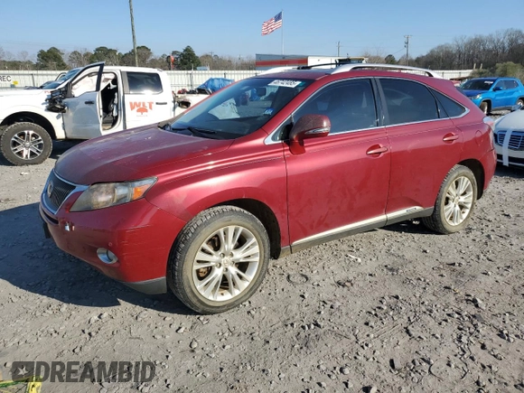 2010 Lexus RX 450h with VIN JTJBC1BA8A2408678, listed as a Copart auction lot 46742485 with 166,685 mi miles and Clean Title. Bid and sale history available at DreamBid. Image 1.