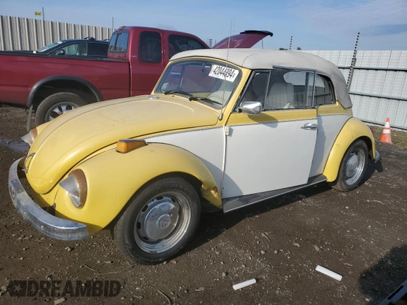 1971 Volkswagen Beetle with VIN 1512437629, listed as a Copart auction lot 42044394 with 4,786 mi miles and Salvage Title. Bid and sale history available at DreamBid. Image 1.