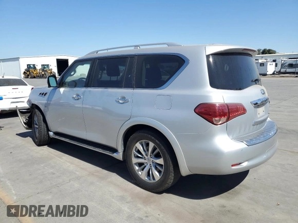 2015 Infiniti QX80 with VIN JN8AZ2NE4F9083791, listed as a Copart auction lot 72215874 with 82,691 mi miles and Salvage Title. Bid and sale history available at carsss.com. Image 2.