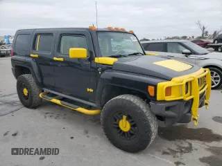 2007 Hummer H3 SUV with VIN 5GTDN13E478223985, listed as a Copart auction lot 88459295 with 215,840 mi miles and Clean Title. Bid and sale history available at DreamBid. Image 4.
