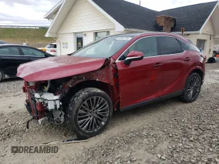 2024 Lexus RX 350h z VIN 2T2BBMCAXRC035738, wystawiony jako Copart lot #52943185 z przebiegiem 23 549 mil mil oraz Szkody całkowita. Historia ofert i sprzedaży dostępna na DreamBid. Obrazek 1.