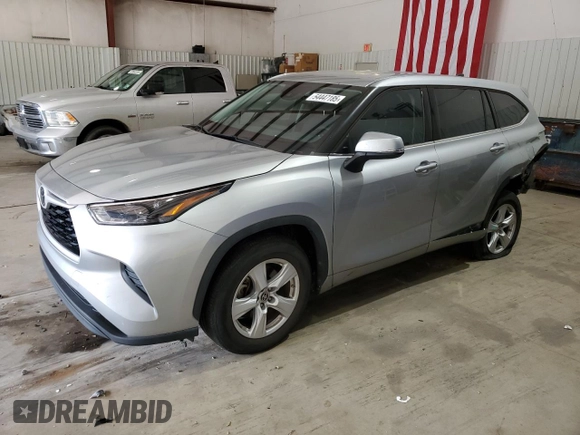 2022 Toyota Highlander L with VIN 5TDCZRAH6NS097981, listed as a Copart auction lot 54447185 with 60,934 mi miles and Salvage title. Bid and sale history available at DreamBid. Image 1.
