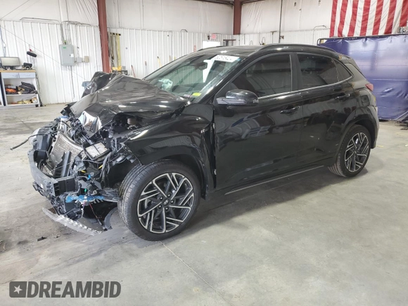2022 Hyundai Kona N Line with VIN KM8K3CA35NU753190, listed as a Copart auction lot 62515424 with 51,110 mi miles and Salvage title. Bid and sale history available at DreamBid. Image 1.