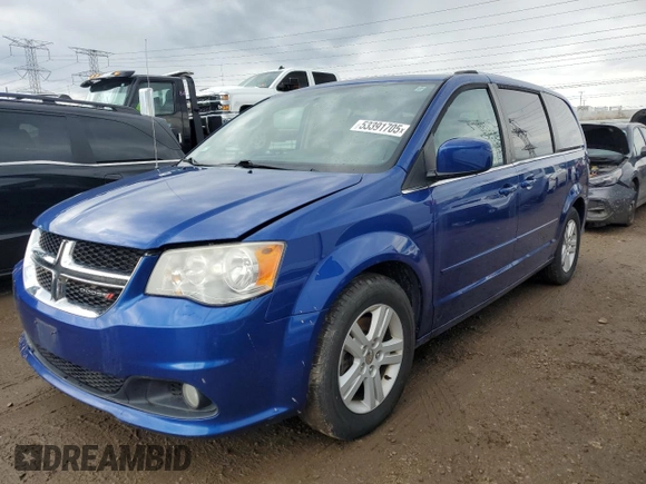 2013 Dodge Grand Caravan Crew with VIN 2C4RDGDG2DR654554, listed as a Copart auction lot 53391705 with 131,312 mi miles and Clean Title. Bid and sale history available at DreamBid. Image 1.