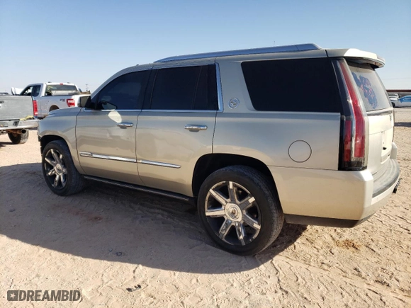 2015 Cadillac Escalade Premium with VIN 1GYS4CKJ8FR221557, listed as a Copart auction lot 46047345 with 155,020 mi miles and Salvage Title. Bid and sale history available at carsss.com. Image 2.