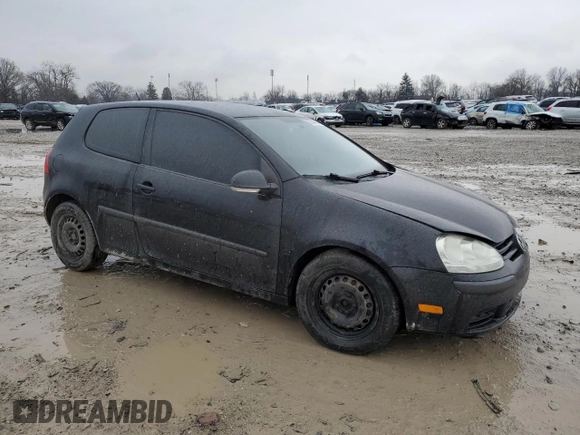 2009 Volkswagen Rabbit S with VIN WVWAB71K19W110539, listed as a Copart auction lot 85843454 with Not provided miles and Salvage title. Bid and sale history available at DreamBid. Image 4.