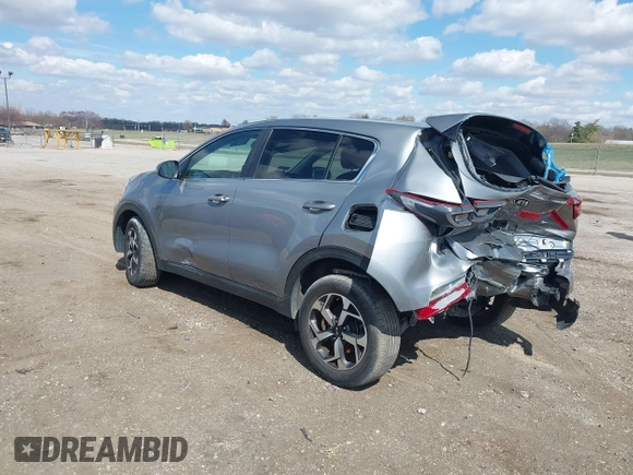 2021 Kia Sportage LX with VIN KNDPM3AC5M7894507, listed as a IAAI auction lot 41885913 with 92,035 mi miles. Bid and sale history available at carsss.com. Image 3.