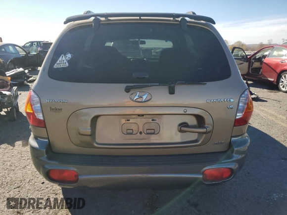 2004 Hyundai Santa Fe GLS with VIN KM8SC73D04U686851, listed as a Copart auction lot 78108514 with 92,297 mi miles and Salvage Title. Bid and sale history available at carsss.com. Image 6.