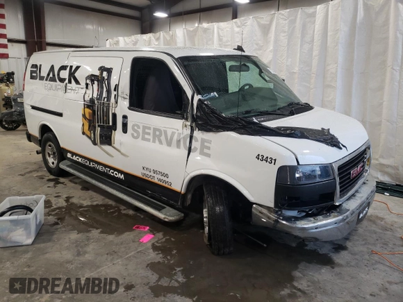 2020 GMC Savana Cargo z VIN 1GTW7AFG1L1220424, wystawiony jako Copart lot #43841725 z przebiegiem 79 099 mil mil oraz Szkody całkowita. Historia ofert i sprzedaży dostępna na DreamBid. Obrazek 4.