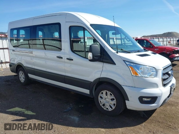2020 Ford Transit Passenger XL with VIN 1FBAX2C85LKA42853, listed as a IAAI auction lot 42034055 with 65,181 mi miles and . Bid and sale history available at DreamBid. Image 1.