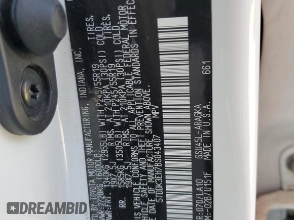 2011 Toyota Highlander Limited z VIN 5TDDK3EH7BS043407, wystawiony jako Copart lot #64230775 z przebiegiem 158 760 mil mil oraz Szkoda całkowita • Salvage title. Historia ofert i sprzedaży dostępna na DreamBid. Obrazek 14.