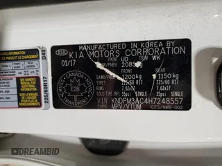 2017 Kia Sportage LX with VIN KNDPM3AC4H7248557, listed as a Copart auction lot 56351025 with 134,367 mi miles and Clean Title. Bid and sale history available at DreamBid. Image 13.
