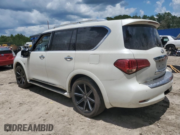 2016 Infiniti QX80 with VIN JN8AZ2NC0G9400613, listed as a Copart auction lot 61346795 with 129,753 mi miles and Clean title. Bid and sale history available at DreamBid. Image 2.