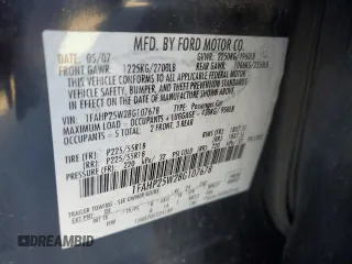 2008 Ford Taurus Limited with VIN 1FAHP25W28G107678, listed as a Copart auction lot 87196844 with 212,080 mi miles and Salvage Title. Bid and sale history available at carsss.com. Image 15.